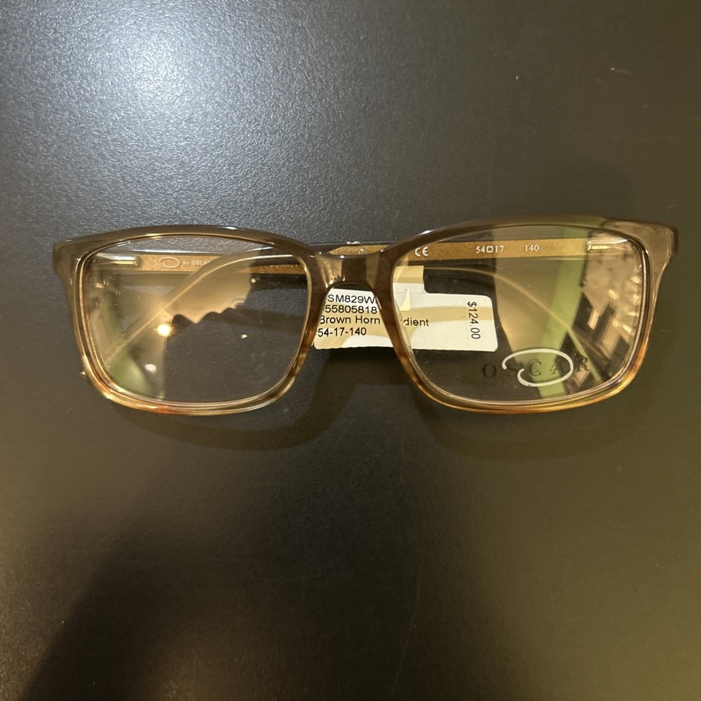 OSCAR BY OSCAR DE LA RENTA EYEGLASS OSM829WM Brown Horn Gradient 54-17-140 Frame